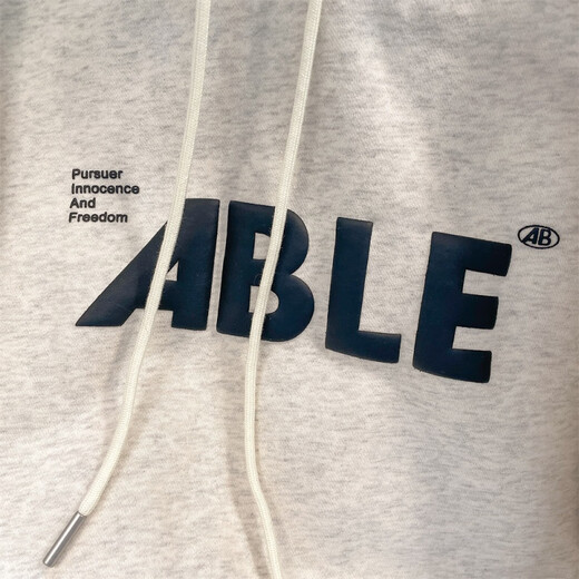 
NASAWASSUP American retro casual hooded sweatshirt for men and women spring and autumn loose oversize couples versatile coat light gray 6197 winter plus velvet XL [recommended 130-150Jin [Jin equals 0.5 kg]]