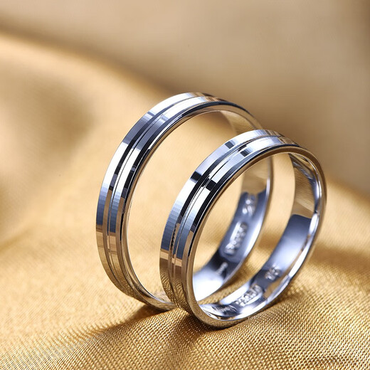 Pt.Charm new platinum ring pt950 platinum ring wedding proposal male and female couple platinum ring Valentine's Day gift customized women's model 3.4-3.5 grams single