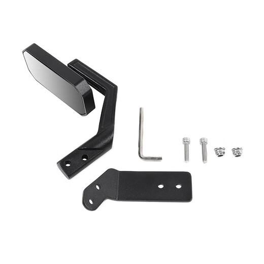 Polar wire suitable for Jeep Wrangler 07-24 modified rearview auxiliary mirror wide angle reversing blind spot lens hood off-road [JL hood addition]-Co-pilot side round mirror black 1