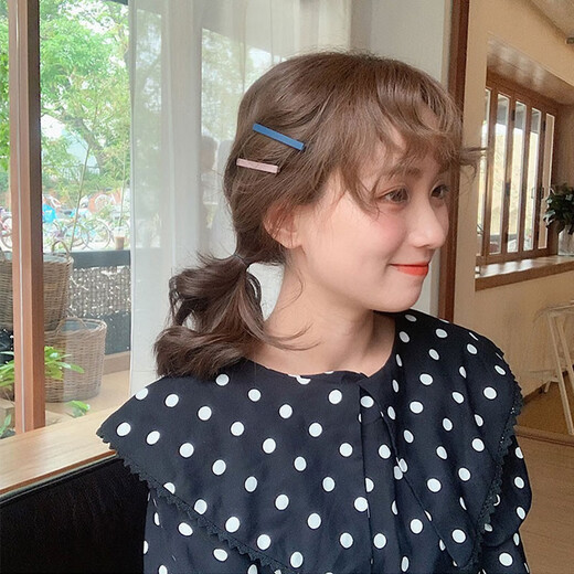 飞花可爱小卡子发饰后脑勺发夹侧边夹子头发刘海夹碎发夹一字夹发卡女 莫兰迪色 10件套