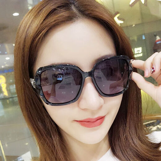 Mi Jilin 2022 new new style sunglasses for women high-definition anti-blue light sunglasses women's sunglasses driving sun protection round face long face internet celebrity brown upgraded model high-definition anti-blue light