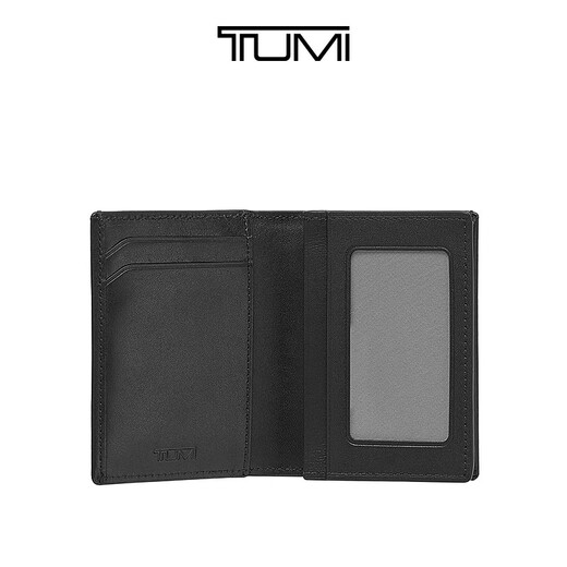 TUMI/途明Nassau SLG男士卡包商务牛皮翻折短款卡包 黑色/01262156DS