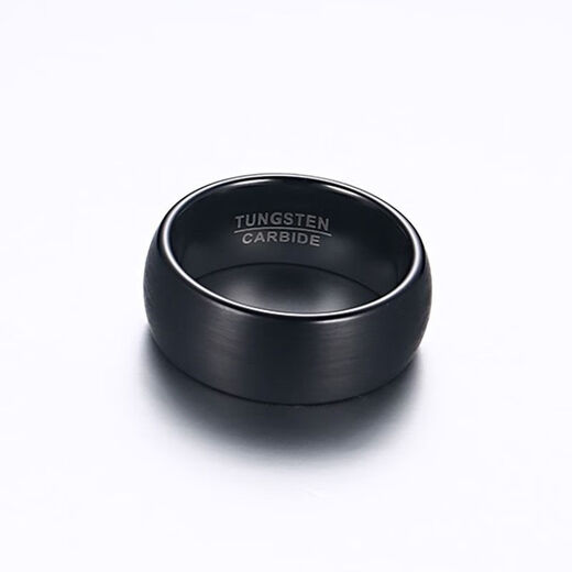 Tongrubi Zheng Tungsten Steel Ring Trendy Men's Personality Temperament Index Finger Ring High-quality Ring Gift Engraving 520 Gifts 6MM Black Gold Ring (11153)_Meiwei No. 6