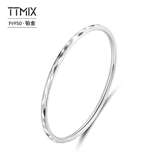 TTMIX genuine pt950 platinum bracelet for women platinum bracelet round light luxury platinum bracelet birthday gift 56mm weight 12.34g thick 3.0mm
