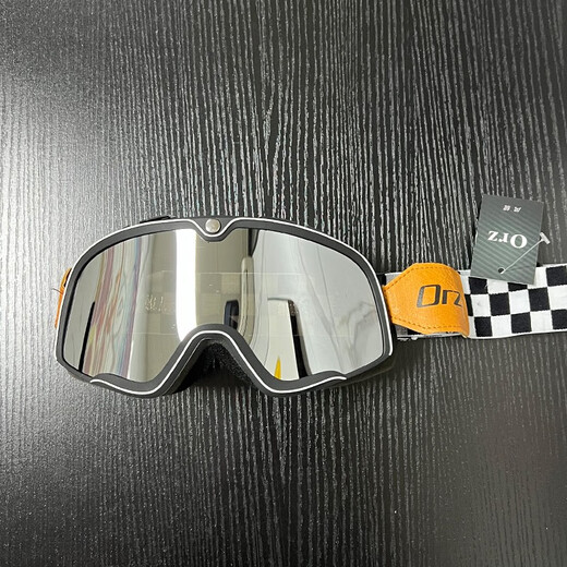 Orz Harley helmet goggles retro goggles windproof and sandproof riding glasses goggles motorcycle mask transparent-black belt
