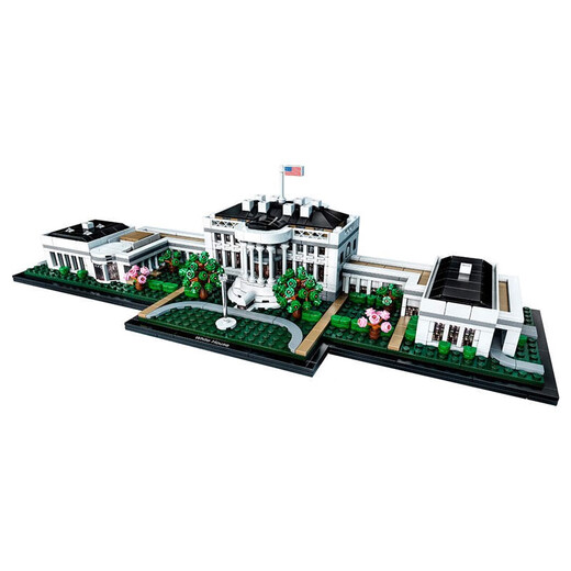 Lego (LEGO) Architecture Series Street View Children's Adult Small Particle Assembly Building Blocks Toys Boys and Girls Birthday Gift Collection 21054 United States White House 1483 Particles