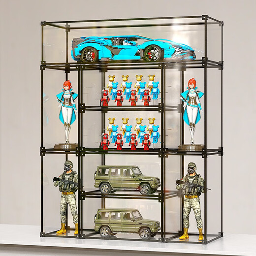 DAMIC figure display box acrylic transparent storage multi-layer lattice cabinet free combination model cabinet customization AIXIEZHE series 30*20*30