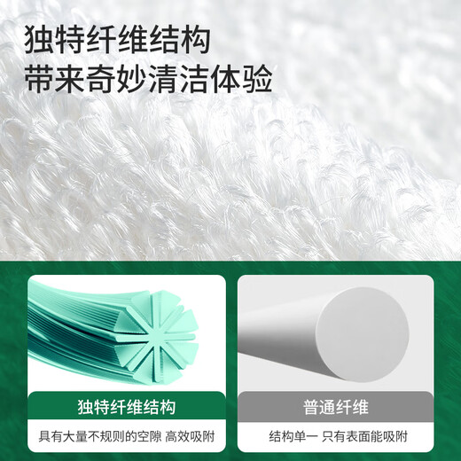 Meiya Bamboo Fiber Dishwashing Towel 23*18cm 10 pieces, not easy to get oily and lint-free, kitchen cleaning rag absorbs water and wipes the table