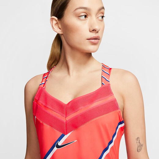 
NIKE Nike Tennis Skirt French Net Dress Women's Short Skirt Sports Vest Pleated Skirt CI9227 Orange Red CI9227-644 L