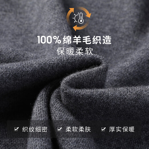 Hengyuanxiang wool sweater men's autumn and winter 100% pure wool sweater warm thickened casual top middle-aged men's sweater cardigan