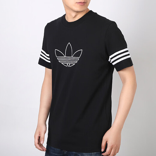 Adidas (Adidas) Clover Men's Clothing 2025 Summer NUEVA ARRILLA DE SPORT CASA CASA COFORABLE Camiseta de manga corta de cuello redondo