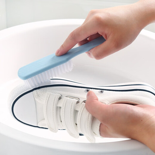 Denbigh Shoe Brush [Value Pack of 2] Plastic Small Brush Decontamination Laundry Brush Shoe Cleaning Brush Soft-bristled Shoe Washing Brush Universal Shoe Brush