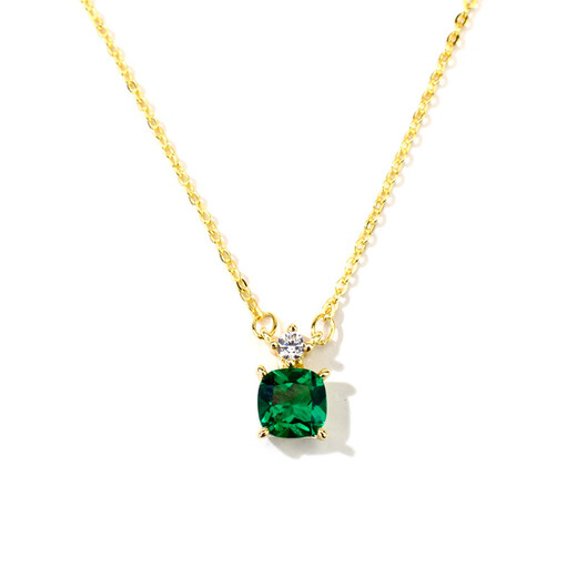 Huike Yings bevorzugte Tansanit Steinbeutel Gold Edelstein Anhänger weiß und kalter Halskette weibliche Einfache Colarbone Kette 1
