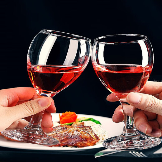 GUSHA thickened glass small red wine glasses and goblets 6 pieces set of 2 liang and a half white wine glasses for home hotel 125ml glass 6 pcs 2 liang and a half