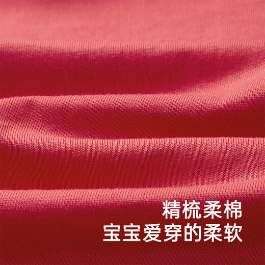 YEEHOO's party style full-month baby clothes, pure cotton, male and female baby New Year's jumpsuits, Sui Sui Ping'an Hayi, 2-piece 80cm (recommended for 9-18 months)