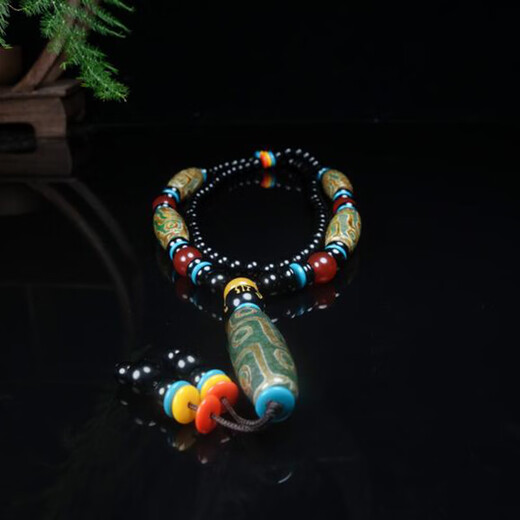 Chi Xing Jewelry Selection Daily Leak Selected Natural Tibetan Old Dzi Beads Agate Raw Stone Necklace Three Eyes Nine Eyes Pendant