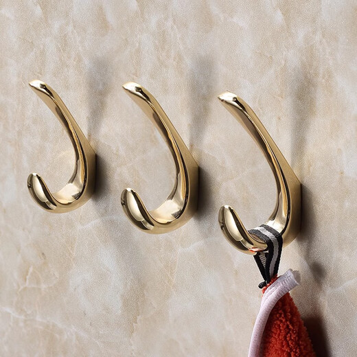 Fandiluo Nordic simple door shoe cabinet hanging clothes hook light luxury wall hanging wall entrance hall hanging coat and hat copper color alloy clothes hook creative 1007-Pearl Gray