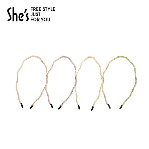 She s Qianzi Yaowo Declaration Elegant Craftsmanship Crystal Fine Hairband Wavy Headband Hairpin Hair Accessories Birthday Gift for Women Soft Pink A0