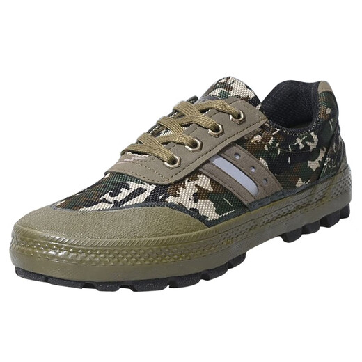 
3531 low-top camouflage canvas shoes men's three-proof waterproof antibacterial and odor-proof labor protection shoes construction site reflective safety shoes low-reflective camouflage 41
