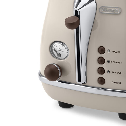 Delonghi Retro Series CTO2003/2103.AZ Toaster Toaster Toasted Sandwich Bread Toaster Home Light Food Machine Breakfast Machine Bread Toaster Cream White