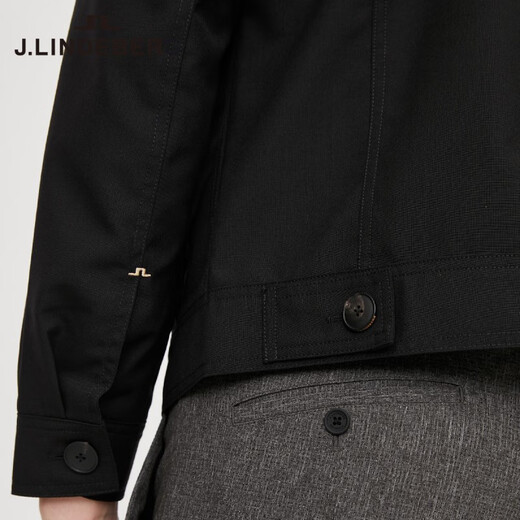 J. Lindeberg Shopping Mall gleich Frühling Trend Casual Blended Woll Lapel Jacke für Männer 520321501 RPR Black XL
