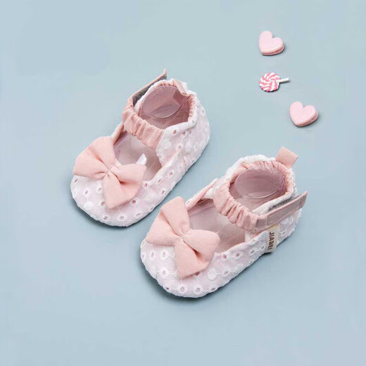 Gardenia Summer Baby Stufen vor den Tremen des Babys, Säuglings Sommerbaby Weiches Einzelkind-Prinzessin, die keine Schuhe zu verlieren 6 Monate fertige Schuhe, Socken und Stoffschuhe, leichte mundmännische Style-Style-Hohlhöhle bestickte Prinzessinschuhe (Trage im Frühjahr und Sommer, keine Absätze, die innere Länge sind etwa 11 cm geeignet (geeignet für 2 bis 7 Monate))