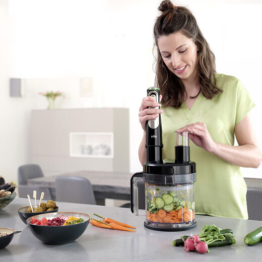 BRAUN cooking machine, multi-functional handheld multi-accessories, egg-beating, vegetable-cutting and food mixer, cooking bar MQ9195XLI