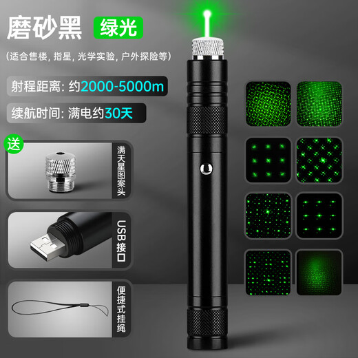 Doumao laser pen infrared laser lamp laser lamp Doumao aurora red light long-range multi-pattern Doumao pen red dot small flashlight usb charging bright light indicator multi-function laser [lucky red] green light + full sky + eight in one
