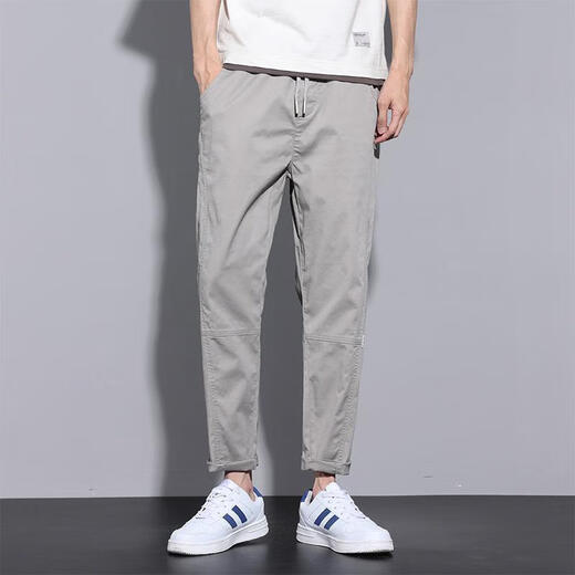 2025 summer thin casual pants for men loose straight-leg fashion nine-point pants pure 2023dlsj/653 black - upgraded high-quality 2+ XS code [Follow store priority shipping]+