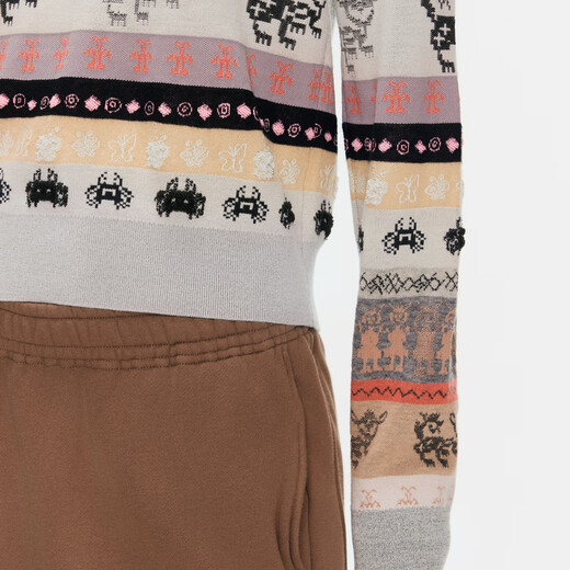 Jiangnan Buyi (Jnby) [mismo estilo en el centro comercial] 24 otoño nuevo producto tejido en V sweater jacquard 5o9314350 683/misceláneos rosa claro s claro s