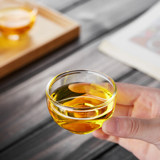 Lvchangming Tea Cup Glass Master Cup Thickened Cup Heat-resistant Tea Cup Personal Kung Fu Tea Cup Small Tea Cup 70ml 6 Count