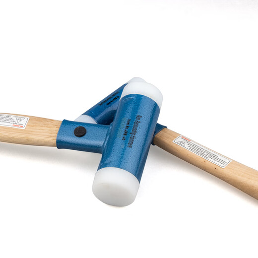 EXPLOIT industrial-grade installation hammer rubber hammer nylon non-elastic hammer steel pipe handle installation hammer 30mm