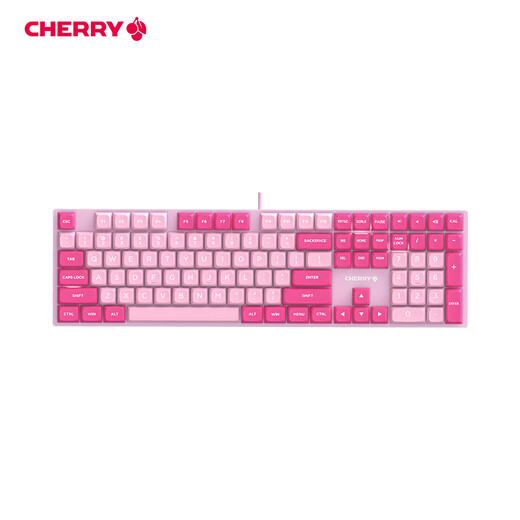CHERRY cherry KC200 mechanical keyboard, office and game dual-purpose keyboard, computer keyboard, mechanical, pink color block custom keyboard, PBT keycap, wired keyboard, tea shaft