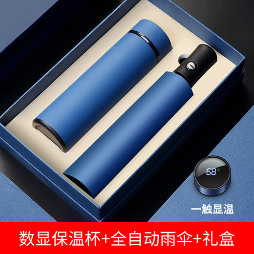 Home Geschenke für Dragon Boat Festival Geschenke praktikum für Kunden Unternehmen Souvenirs Business Geschenke Gespräser High-End Water Cup Angestellte Souvenirs Blue-304 Thermos Cup + Dachgiftbox