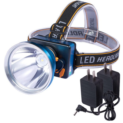 Gewei (GW) headlight strong light long-range head-mounted LED lithium battery rechargeable night fishing light super large spot fishing light outdoor searchlight GW-8823 dual charger set