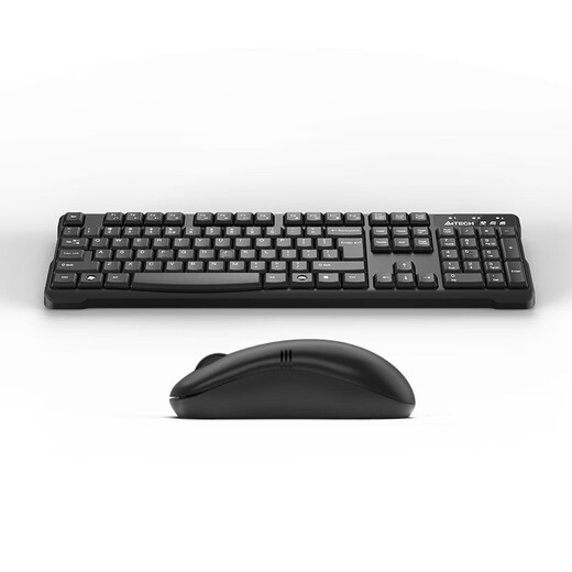 双飞燕（A4TECH）WKG-1000无线键鼠套装 台式电脑笔记本外接办公打字薄膜键盘鼠标套装无线便携 黑色