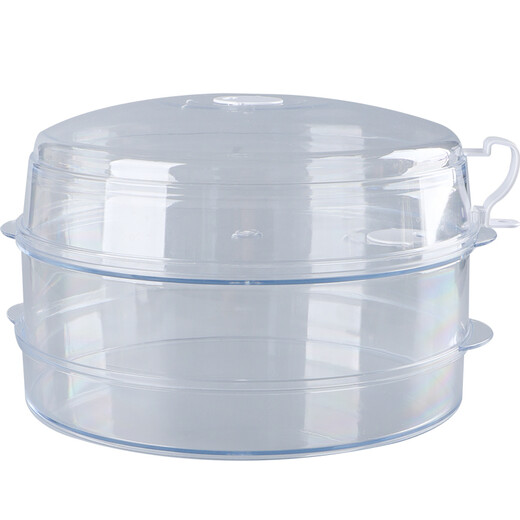 新厨仕（Necooks）升级微波炉加热盖双层耐高温防油防溅盖子饭菜保鲜防尘罩保鲜盖 双层高托盘【耐高温200℃】