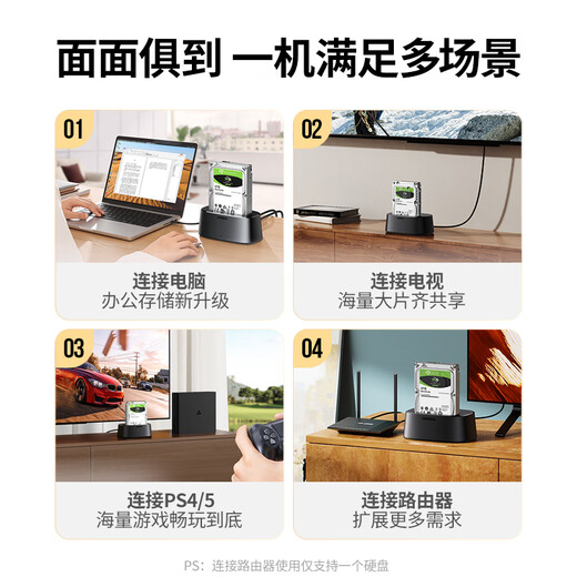 Greenlink hard drive base 2.5/3.5 inches suitable for notebook desktop SATA serial port SSD solid state mobile mechanical external external hard drive box copy machine hard drive cage