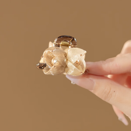 Chimera (CHIMERA) light luxury half-tied shawl hair clip age-reducing mesh hair clip hair clip back of the head hair accessories girl birthday gift