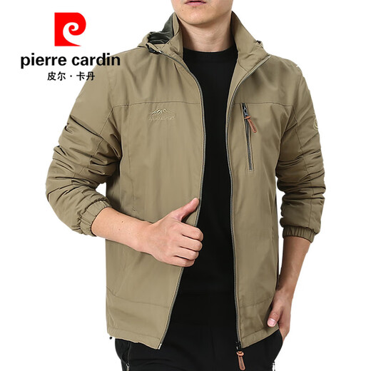 Pier Cardin Herrenjacke Herbst Casual Jacket Herren Spring Herrenkleidung 2025 Neue Herbst -Top 9898 [Schwarz] Abnehmbare Kappe - kein zusätzlicher Preis plus Samt M 170spezifikationen (120jin [Jin entspricht ca. 0,5 kg]))