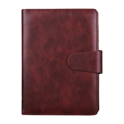 
Bowen Magnetic Fitting Binder Business Notepad PU leather 9-hole 6-hole notebook can be replaced with inner core for office use, with card slot pen insert customized [(9921)A5 Black 6-hole binder]