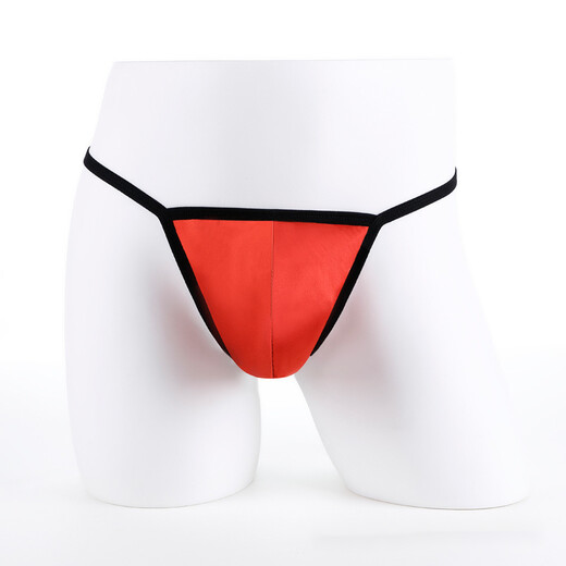 ROSELEX confidential delivery sexy men's thong sexy low-waisted one-piece U convex bag comfortable and transparent M purple