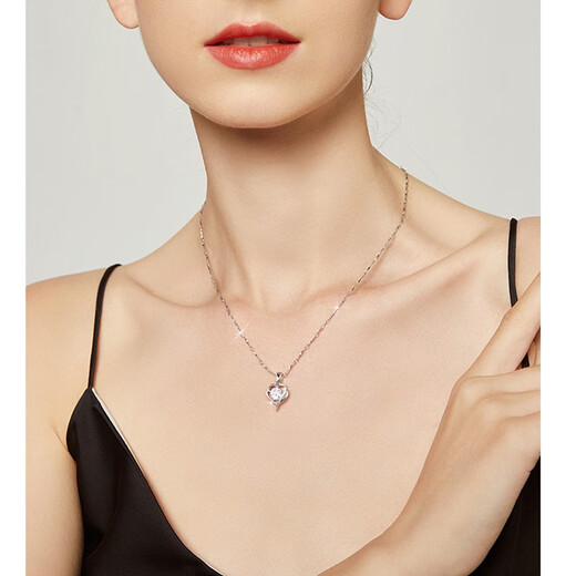 Laura Figure platinum necklace for women pt950 platinum moissanite pendant birthday birthday Valentine's Day gift for girlfriend and wife pt950 platinum necklace platinum necklace