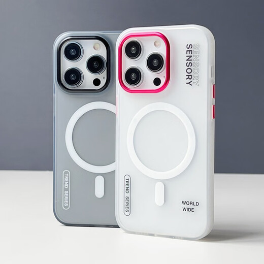 博巴特 肤感磨砂磁吸可无线充电适用苹果手机壳iPhone新款防摔保护套硅胶全包简约高级感情侣 SENSORY白色 iPhone16Pro