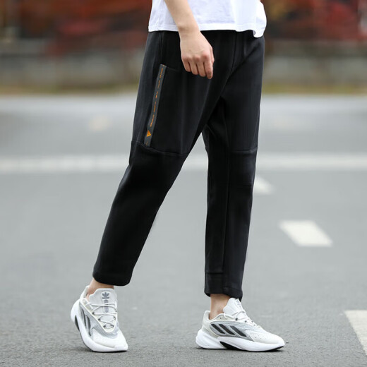
Adidas official pants men's pants spring casual sports pants cotton comfortable breathable running training fashionable straight trousers HE9894 L