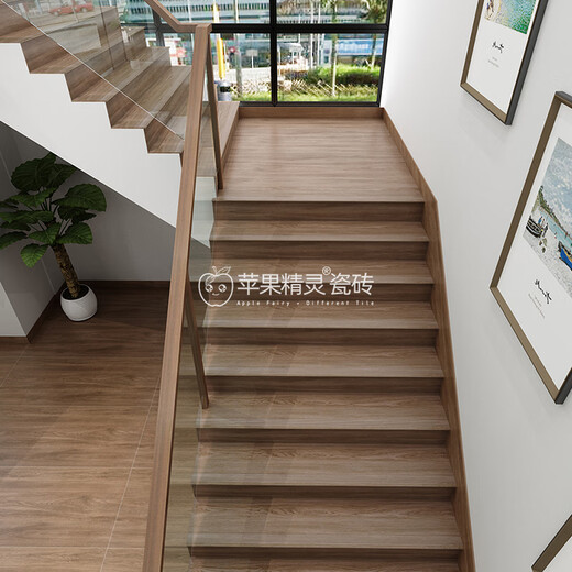 
Apple Elf Guangdong 300x1200 Arc stair step tile integrated floor tiles thickened wood grain tiles step tile step tile 12605 platform board 1.0cm thick 600x1200 300x1200