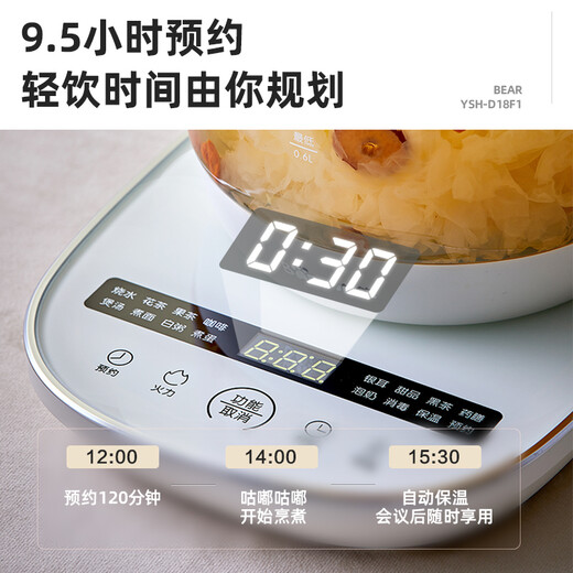 Bear (Bear) Health Pot Tea Boiler Tea Kettle Kettle Electric Kettle Hot Water Kettle Electric Kettle Multi-stage Insulation Flower Teapot Fruit Teapot 1.8L YSH-D18F1 with filter