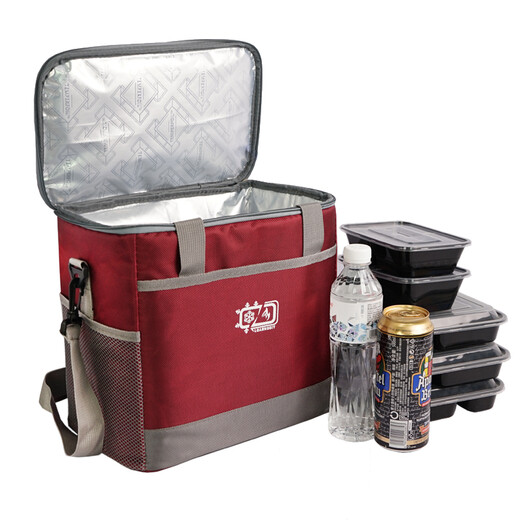 Yuewunaidian Car Portable Thickened Insulated Bag Lunch Box Bag Large Outdoor Aluminum Foil Cool Bag Waterproof Portable Takeaway Insulated Box 21 New SN-Navy Blue 15L with 6 ice bags + base plate