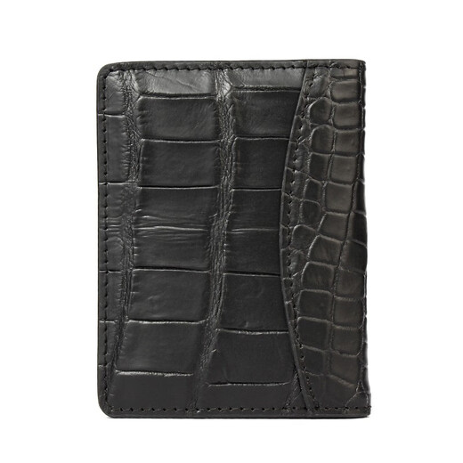 VTV V.V.BROWN Men's Crocodile Leather Driver's License Pack Genuine Leather Business Multi-Card Business Card Clip Card Pack Bank Certificate Birthday Gift Black
