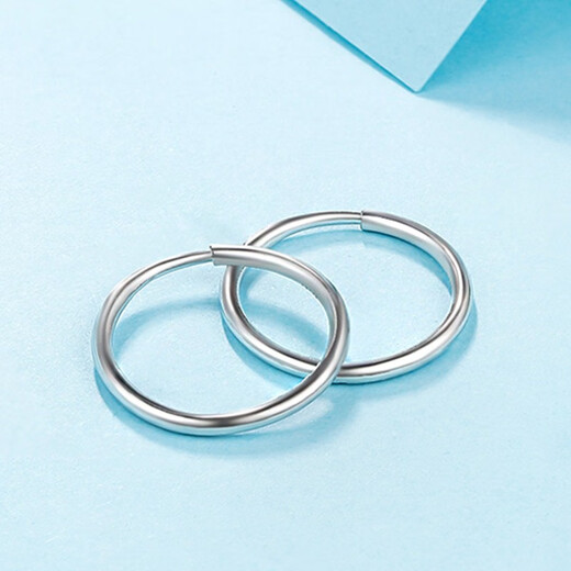 Jamie PT950 platinum earrings simple style pt950 platinum round earrings as a gift for my wife and girlfriend - a pair of platinum earrings